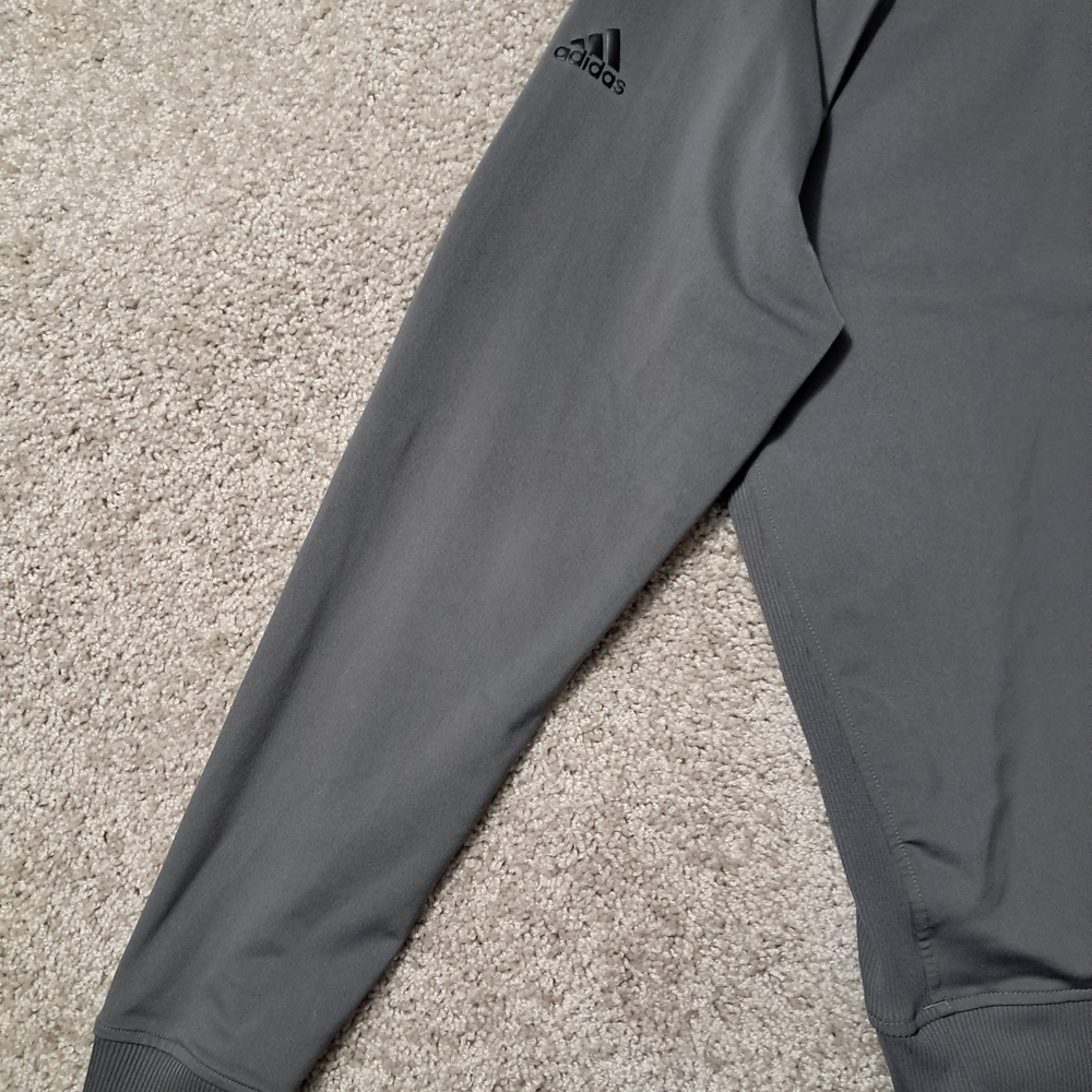 Adidas Mens Medium Gray Zip Up Sweater - Picture 13 of 14